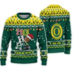 Personalized Oregon Ducks Football Ho Ho Ho Ugly Christmas Sweater