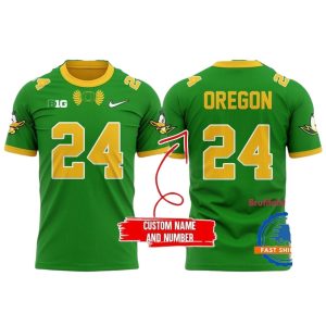 Personalized Oregon Ducks Gang Green Football All-Over Print T-Shirt