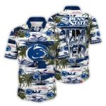 Penn State Nittany Lions Flower Summer Beach Aloha Hawaiian Shirt