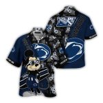Penn State Nittany Lions Mickey And Floral Pattern Hawaiian Shirt