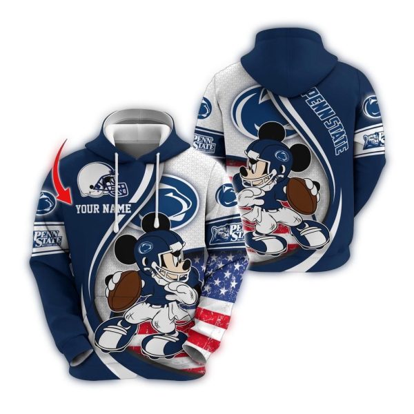 NCAA Penn State Nittany Lions Hoodie Mickey Mouse 100 Year Anniversary 1