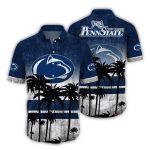 Penn State Nittany Lions Palm Tree Tropical Summer Beach Hawaiian Shirt