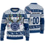 Personalized Penn State Nittany Lions Reindeer Light Ugly Christmas Sweater