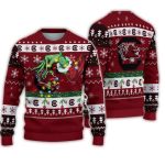 Grinch Hold Logo South Carolina Gamecocks Light Christmas Ugly Sweater