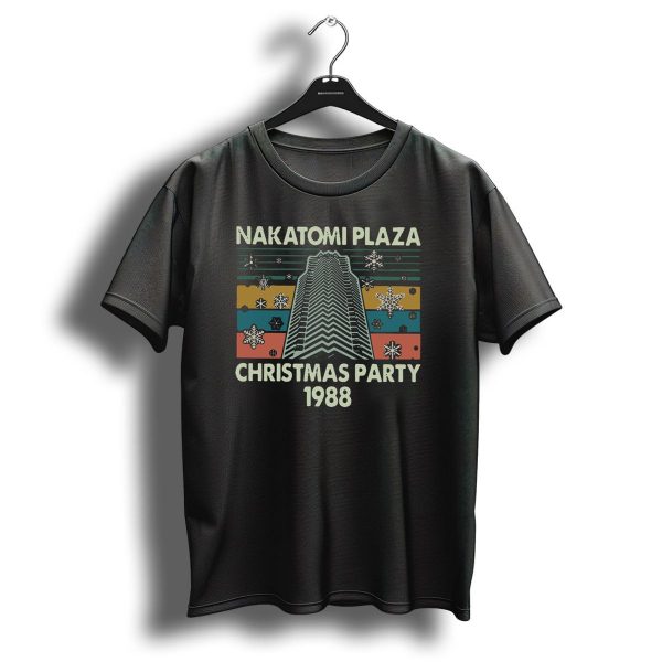 Nakatomi Plaza Christmas Party 1988 Retro Snowflake Skyline T Shirt 1 t shirt 1