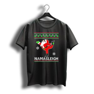 Namasleigh Santa Yoga Christmas Holiday T-Shirt