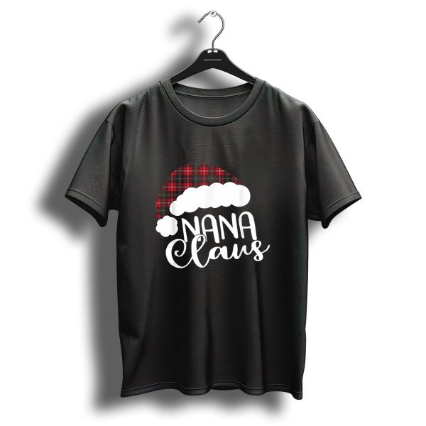 Nana Claus Santa Hat Plaid Christmas T Shirt 1 t shirt 1