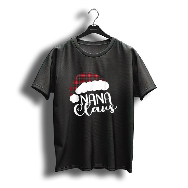 Nana Claus Santa Hat Plaid Christmas T Shirt t shirt 1