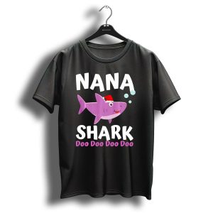 Nana Shark Doo Doo Doo Doo Christmas Santa Hat T Shirt