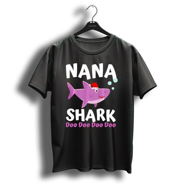 Nana Shark Doo Doo Doo Doo Christmas Santa Hat T Shirt 1 t shirt 1
