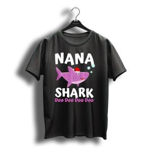 Nana Shark Doo Doo Doo Doo Christmas Santa Hat T-Shirt