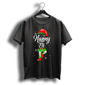 Nanny Elf Festive Christmas Snowflakes T-Shirt