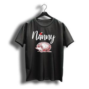 Nanny Hedgehog With Santa Hat Christmas T-Shirt