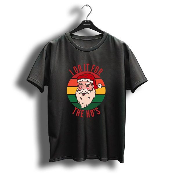 Naughty Christmas I Do It For The Hos Funny Santa T Shirt 1 t shirt 1