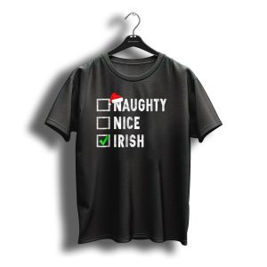 Naughty Nice Irish Santa Christmas Selection T-Shirt