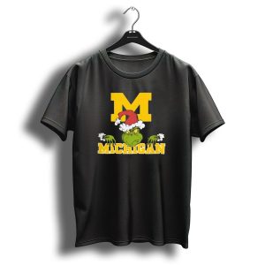 Ncaa Michigan Wolverines Grinch Christmas 2024 Football T-Shirt