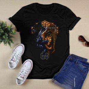 Ncaa Notre Dame Fighting Irish Hd Skull And Dragon T-Shirt