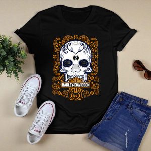 Ncaa Notre Dame Fighting Irish Hd Skull T-Shirt
