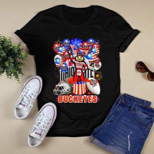 Ncaa Ohio State Buckeyes Brutus Mascot Fireworks And Balloons Celebration T Shirt