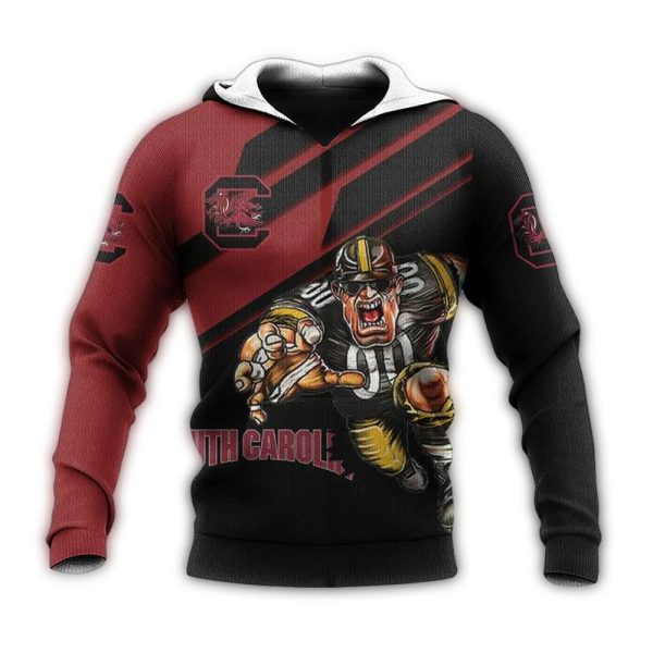 Ncaa South Carolina Gamecocks Red Black 3D Hoodie For Men Women 1