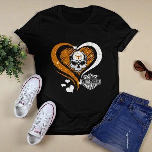 Ncaa Texas Longhorns Hd Skull Heart T-Shirt