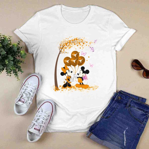 Ncaa Texas Longhorns Mickey Minnie Balloons T Shirt 1 0