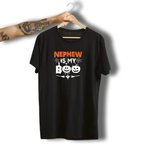 Nephew Is My Boo Halloween Pumpkins And Ghosts T Shirt t shirt 1