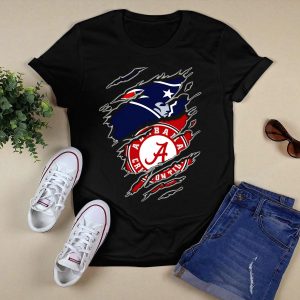 New England Patriots Alabama Crimson Tide Combo T Shirt