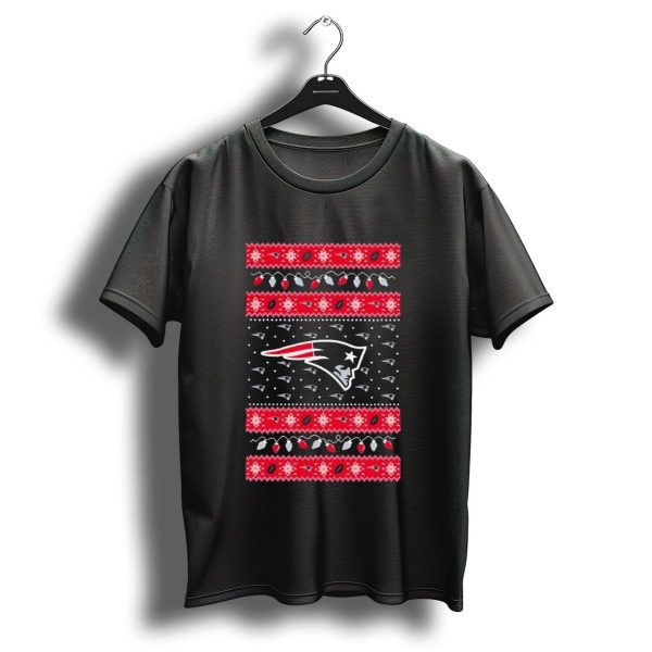 New England Patriots Christmas Holiday Lights T Shirt 1 t shirt 1