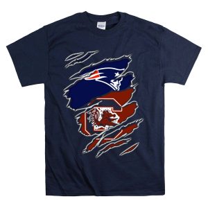 New England Patriots South Carolina Gamecocks Torn Claw T-Shirt