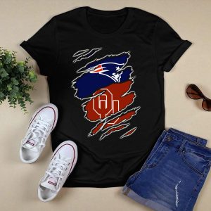 New England Patriots And Oklahoma Sooners Fusion T-Shirt