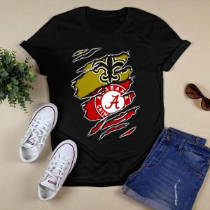 New Orleans Saints Alabama Crimson Tide Fan Gear T Shirt