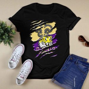 New Orleans Saints And Lsu Tigers Rah 107 T-Shirt