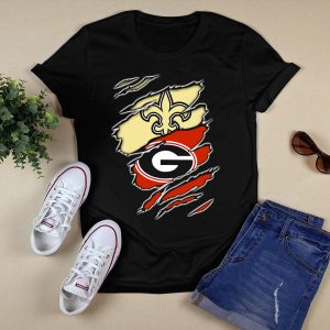 New Orleans Saints Georgia Bulldogs T Shirt