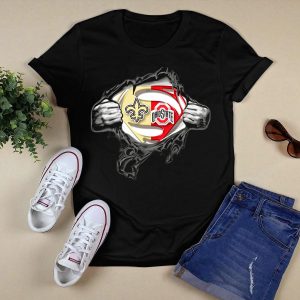 New Orleans Saints Ohio State Buckeyes Super Man T Shirt