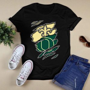 New Orleans Saints Oregon Ducks Logo Mashup T-Shirt