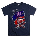 New York Giants South Carolina Gamecocks Rip Claw Marks Sports Crossover T-Shirt