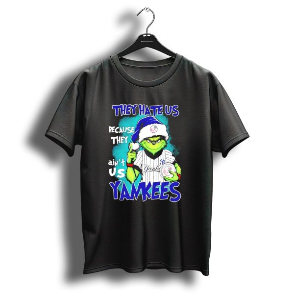 New York Yankees Grinch They Hate Us Because They Aint Us Yankees Christmas T Shirt 1 t shirt 1