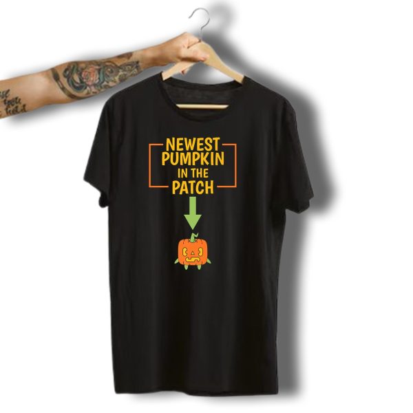 Newest Pumpkin In The Patch Funny Pregnant Halloween T Shirt t shirt 1
