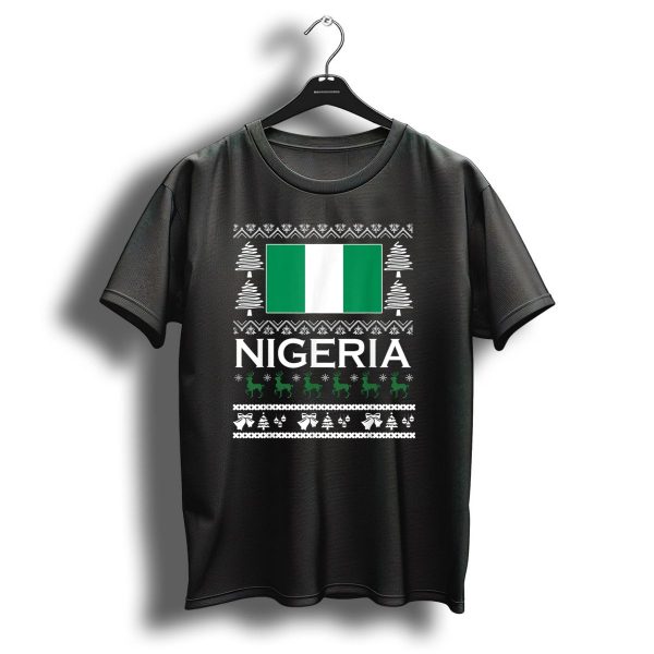 Nigerian Flag Nigeria Christmas Sweater Festive T Shirt 1 t shirt 1