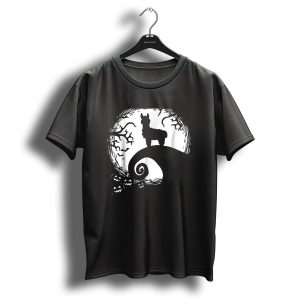 Nightmare Before Christmas Funny Llamas And Moon T-Shirt