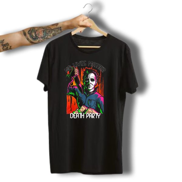 No Lives Matter Death Party Halloween Horror Character With Knife T Shirt t shirt 1
