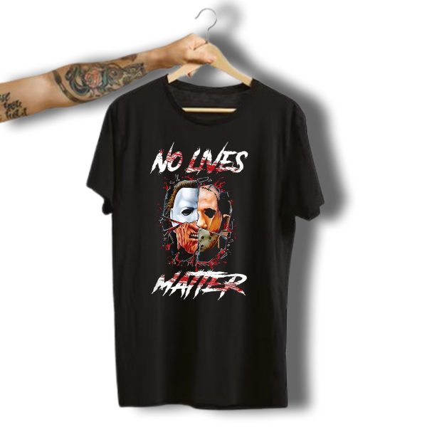 No Lives Matter Horror Icons Mask Halloween T Shirt t shirt 1