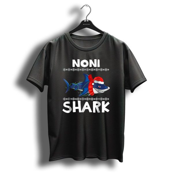 Noni Shark Christmas Family Santa Hat Snowflakes T Shirt 1 t shirt 1