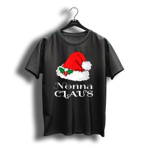 Nonna Claus Christmas Santa Hat Matching T-Shirt