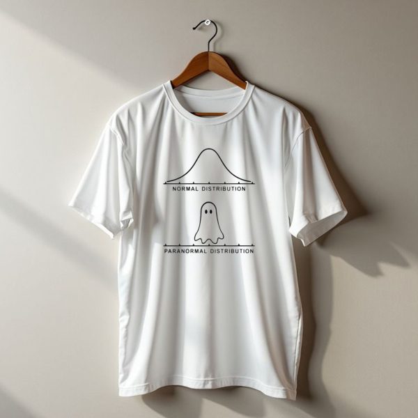 Normal Distribution Paranormal Distribution Ghost Math Halloween T Shirt t shirt 1