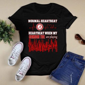 Normal Heartbeat Heartbeat When My Alabama Crimson Tide Are Playing T Shirt