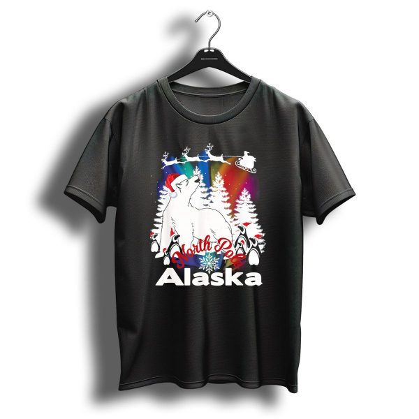 North Pole Alaska Polar Bear Penguins Christmas Scene T Shirt 1 t shirt 1