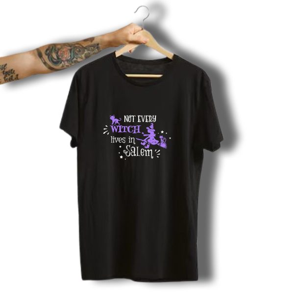 Not Every Witch And Cat Lives In Salem Halloween T Shirt t shirt 1