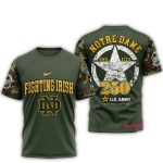 Notre Dame Fighting Irish 250 Years Us Army All Over Print T Shirt